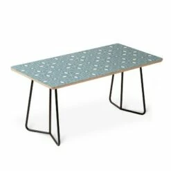 Mirimo Celebration Ciel Coffee Table - Deny Designs Blue/gold