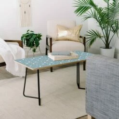 Mirimo Celebration Ciel Coffee Table - Deny Designs Blue/gold -Coffee Tables Elegant store unnamed file 3496