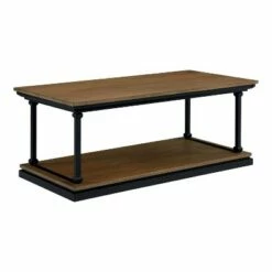 Tullymore Shelf Base Coffee Table - miBasics Dark Oak/black -Coffee Tables Elegant store unnamed file 352
