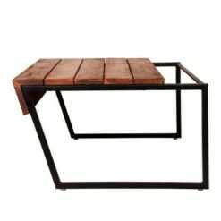 Rectangular Wooden Industrial Coffee Table with Metal Sled Base Brown/Black The Urban Port - The Urban Port -Coffee Tables Elegant store unnamed file 3532
