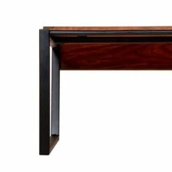 Rectangular Wooden Industrial Coffee Table with Metal Sled Base Brown/Black The Urban Port - The Urban Port -Coffee Tables Elegant store unnamed file 3535