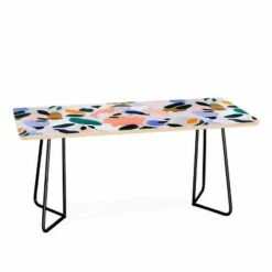 Marta Barragan Camarasa Terrazzo Brushstrokes Coffee Table - Deny Designs Black -Coffee Tables Elegant store unnamed file 3540