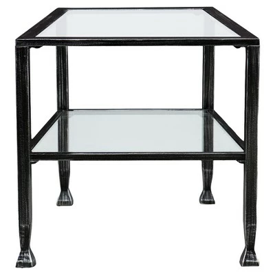 Jamel Rectangular Open Shelf Cocktail Table - Aiden Lane Black 6 Jamel Rectangular Open Shelf Cocktail Table - Aiden Lane Black - Image 4