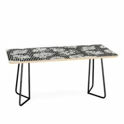 Ninola Designed Flowers and Striped Coffee Table - Deny Designs Black -Coffee Tables Elegant store unnamed file 3563