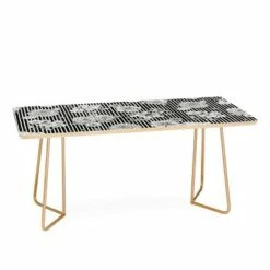 Ninola Designed Flowers and Striped Coffee Table - Deny Designs Black -Coffee Tables Elegant store unnamed file 3564