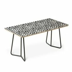 Little Arrow Design Co Arcadia Herringbone Coffee Table - Deny Designs Gold