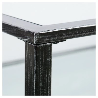 Jamel Rectangular Open Shelf Cocktail Table - Aiden Lane Black 8 Jamel Rectangular Open Shelf Cocktail Table - Aiden Lane Black - Image 6