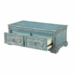 Sylvania 2 Drawers Lift Top Castered Cocktail Table Blue - Treasure Trove Accents -Coffee Tables Elegant store unnamed file 3582