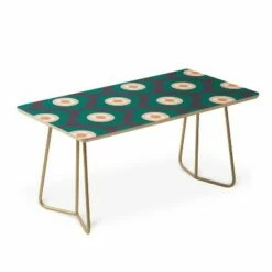 Beshka Kueser Shapes As Flowers Purple Coffee Table - Deny Designs Green/gold -Coffee Tables Elegant store unnamed file 3597
