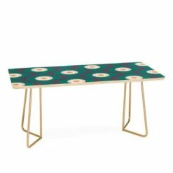 Beshka Kueser Shapes As Flowers Purple Coffee Table - Deny Designs Green/gold -Coffee Tables Elegant store unnamed file 3599
