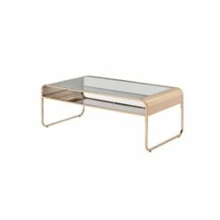 Milrix Coffee Table with Glass Top - miBasics Gold -Coffee Tables Elegant store unnamed file 3603