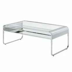 Milrix Coffee Table with Glass Top - miBasics Gold -Coffee Tables Elegant store unnamed file 3604