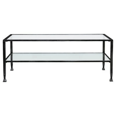 Jamel Rectangular Open Shelf Cocktail Table - Aiden Lane Black 11 Jamel Rectangular Open Shelf Cocktail Table - Aiden Lane Black - Image 9
