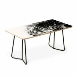 Anita's & Bella's Artwork Palm Leaves Bw Vibes Coffee Table - Deny Designs Black/black