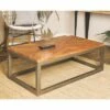 Olivia & May Modern Metal Coffee Table Brown - Olivia & May -Coffee Tables Elegant store unnamed file 3622