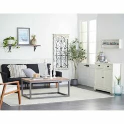 Olivia & May Modern Metal Coffee Table Brown - Olivia & May -Coffee Tables Elegant store unnamed file 3627