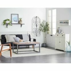 Olivia & May Modern Metal Coffee Table Brown - Olivia & May -Coffee Tables Elegant store unnamed file 3629