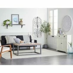 Olivia & May Modern Metal Coffee Table Brown - Olivia & May -Coffee Tables Elegant store unnamed file 3630