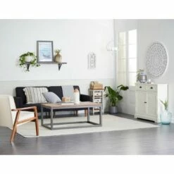 Olivia & May Modern Metal Coffee Table Brown - Olivia & May -Coffee Tables Elegant store unnamed file 3631