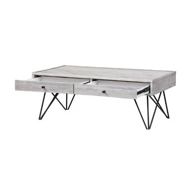Alvara Court Occasional 2 Drawer Cocktail Table - Treasure Trove Accents White 4 Alvara Court Occasional 2 Drawer Cocktail Table - Treasure Trove Accents White - Image 2