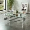 Kritzy Glass Top Coffee Table Chrome - miBasics -Coffee Tables Elegant store unnamed file 3707