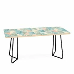 Wagner Campelo Facoidal Coffee Table - Deny Designs Blue/gold -Coffee Tables Elegant store unnamed file 3712