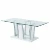 Tegan Glass Top Coffee Table Glossy White/Chrome - miBasics -Coffee Tables Elegant store unnamed file 3724