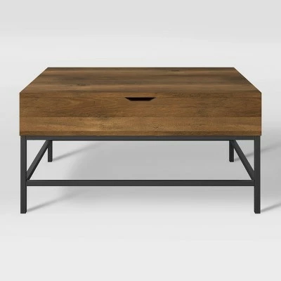 Fort Worth Wood Grain Finish Lift Top Coffee Table Brown - CorLiving 7 Fort Worth Wood Grain Finish Lift Top Coffee Table Brown - CorLiving - Image 5