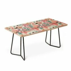 Marta Barragan Camarasa Tropical Paradise Pink Coffee Table - Deny Designs Pink/black