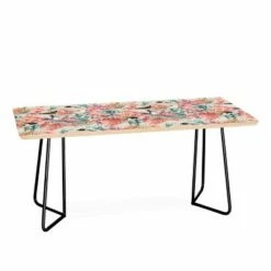 Marta Barragan Camarasa Tropical Paradise Pink Coffee Table - Deny Designs Pink/black -Coffee Tables Elegant store unnamed file 3747