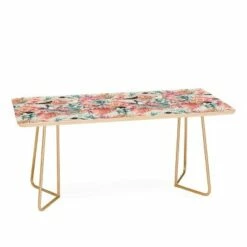 Marta Barragan Camarasa Tropical Paradise Pink Coffee Table - Deny Designs Pink/black -Coffee Tables Elegant store unnamed file 3748