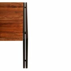 48" Wooden Top Industrial Coffee Table with Metal Sled Base Brown/Black - The Urban Port -Coffee Tables Elegant store unnamed file 3763