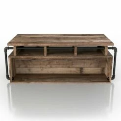 Natale Lift Top Coffee Table - miBasics Vintage Gray Oak