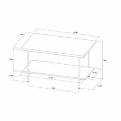 Wood and Metal Coffee Table - Room Essentials™ Espresso -Coffee Tables Elegant store unnamed file 38