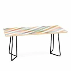 Ninola Design Countryside Gingham Picnic Diagonal Coffee Table - Deny Designs Green/gold -Coffee Tables Elegant store unnamed file 3816