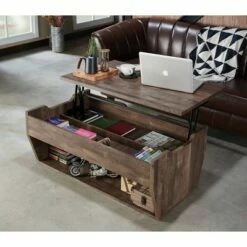 Hadrien Lift Top Coffee Table - miBasics Reclaimed Barnwood