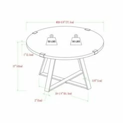 Wrightson Urban Industrial Faux Wrap Leg Round Coffee Table - Saracina Home Dark Walnut -Coffee Tables Elegant store unnamed file 3864