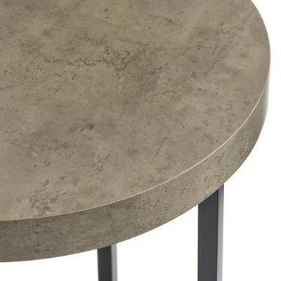 Era Modern Round Coffee Table Gray/Black - Buylateral 5 Era Modern Round Coffee Table Gray/Black - Buylateral - Image 3