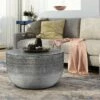 Jean Metal Coffee Table Antique Silver - WyndenHall