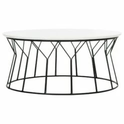 Deion Mid-Century Coffee Table - Safavieh Lacquer White/black -Coffee Tables Elegant store unnamed file 3885