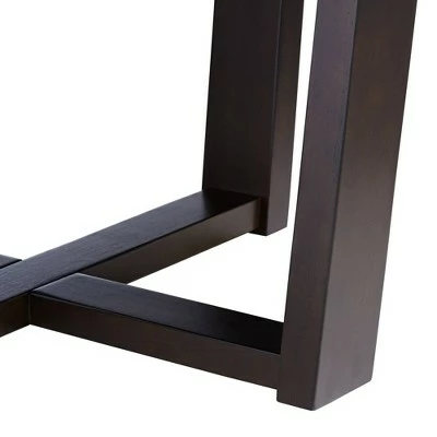 Elm Lane Farmhouse Modern Wood Round Coffee Table 40" Wide Dark Brown Crossed for Spaces Living Room Home House Home House Office 6 Elm Lane Farmhouse Modern Wood Round Coffee Table 40" Wide Dark Brown Crossed for Spaces Living Room Home House Home House Office - Image 4