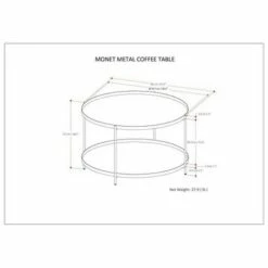 Lipton Metal Coffee Table - WyndenHall Black -Coffee Tables Elegant store unnamed file 3995