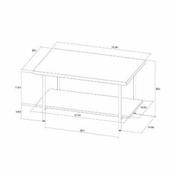 Wood and Metal Coffee Table - Room Essentials™ Espresso -Coffee Tables Elegant store unnamed file 40