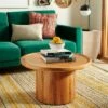 Devin Round Pedestal Coffee Table - Safavieh Dark Brown -Coffee Tables Elegant store unnamed file 4024