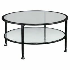 Jamel Round Cocktail Table - Aiden Lane Silver -Coffee Tables Elegant store unnamed file 4064