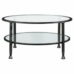 Jamel Round Cocktail Table - Aiden Lane Silver -Coffee Tables Elegant store unnamed file 4065