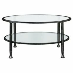 Jamel Round Cocktail Table - Aiden Lane Silver -Coffee Tables Elegant store unnamed file 4070