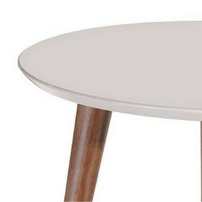 23.62" Moore Round Mid - High Coffee Table Off-White - Manhattan Comfort 4 23.62" Moore Round Mid - High Coffee Table Off-White - Manhattan Comfort - Image 2