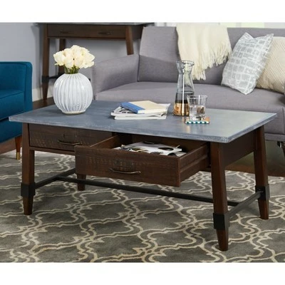 Clint Coffee Table Gray/Espresso - Buylateral 4 Clint Coffee Table Gray/Espresso - Buylateral - Image 2
