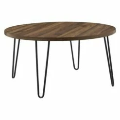 Heywood Retro Round Coffee Table Walnut - Room & Joy -Coffee Tables Elegant store unnamed file 4116